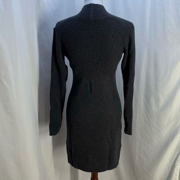 NWT Athleta Chalet Merino Wool sweater dress Sz S Heather Gray ribbed travel - Picture 6 of 13